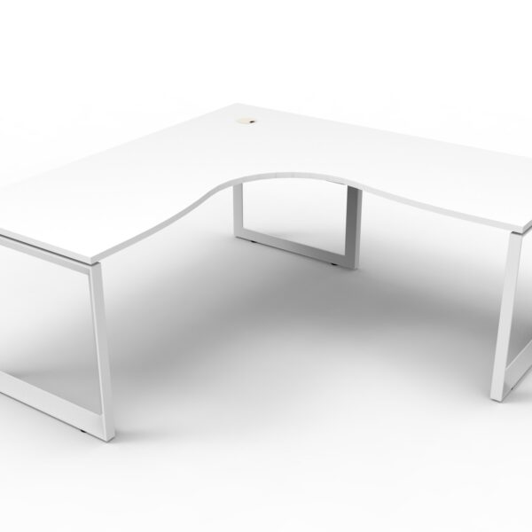 Deluxe Rapid Infinity 1 Person Loop Leg Corner Workstation  (D-ILLCWS1P)