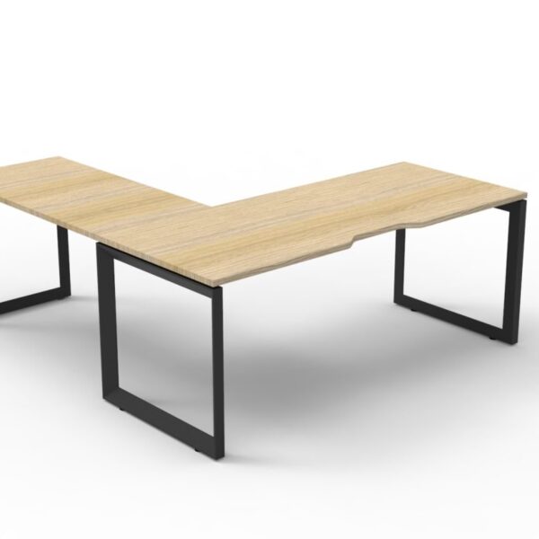Deluxe Infinity Loop Leg Desk & Return – 2 Piece Table Top Workstation 1800mm W x 750mm D – Return 1100mm W x 600mm D (D-ILLDR18185)