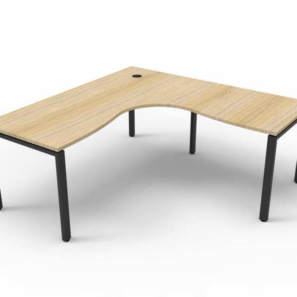 Deluxe Rapid Infinity 1 Person Corner Workstation (D-IPLCWS1P)