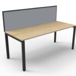 Deluxe Rapid Infinity 1 Person Single Sided Workstation - With Screen 1500mm W x 750mm D x 730mm H (D-IPLSWS1P1575)