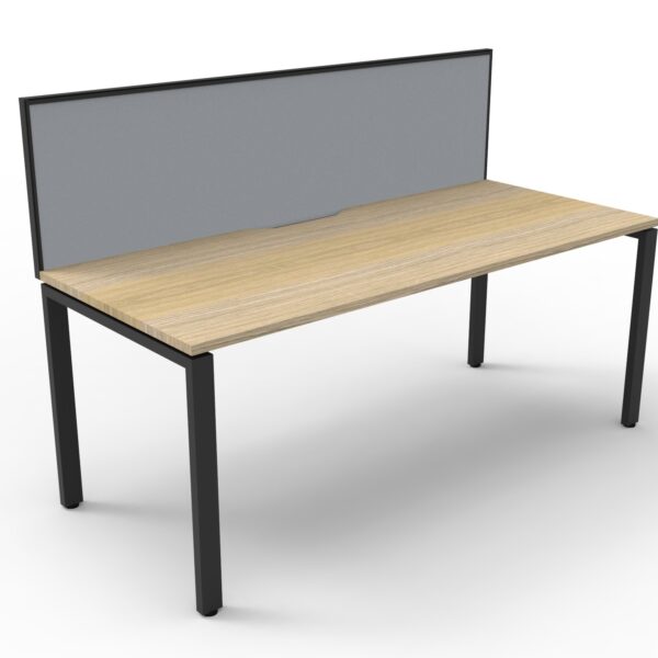 Deluxe Rapid Infinity 1 Person Single Sided Profile Leg Workstation – With Screen (D-IPLSWS1P)
