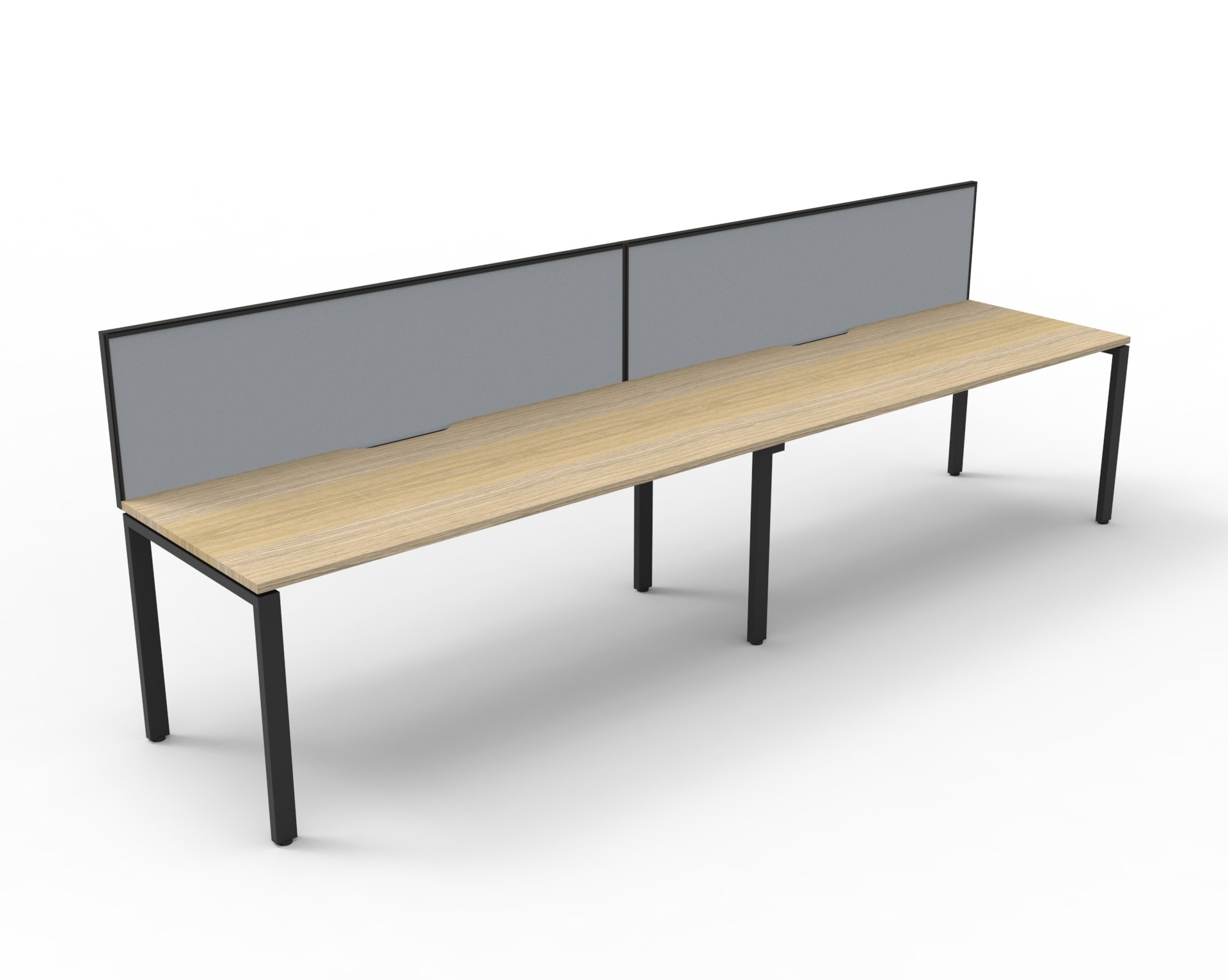 Deluxe Rapid Infinity 5 Person Single Sided Profile Leg Workstation – With Screen (D-IPLSWS5P)