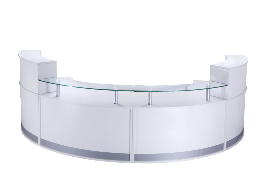 Modular Reception Counter Module - Natural White 1339mm W x 872mm D x 935mm H (MOD2 NW) - Image 3