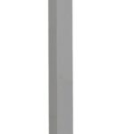 Corner Workstation 90. Deg Post Leg 50mm x 50mm x 705mm H Steel Construction - Black Adj. Levelling Feet - Brushed Silver (SPPM BS)