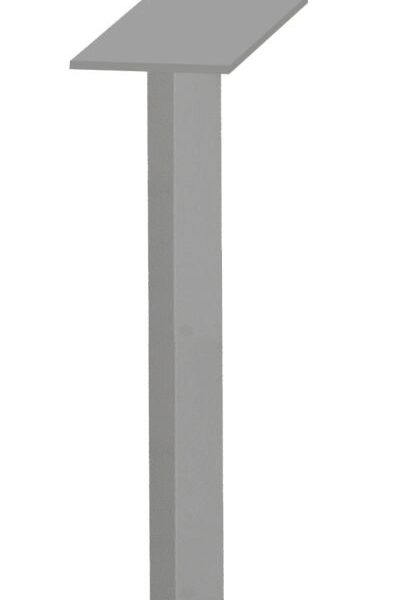 Corner Workstation 90. Deg Post Leg 50mm x 50mm x 705mm H Steel Construction – Black Adj. Levelling Feet – Brushed Silver (SPPM BS)