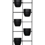 Rapid Bloom Vertical Garden Black 1940mm H x 390mm W x 210mm D Each Vertical Garden Includes 8 x 150mm Dia. Black Pots (SRBVG BK)