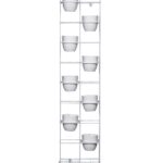 Rapid Bloom Vertical Garden - White 1940mm H x 390mm W x 210mm D Each Vertical Garden Includes 8 x 150mm Dia. White Pots (SRBVG WH)