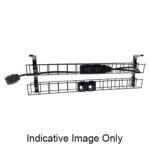 DUAL TIER CABLE BASKET KIT - 650mm W, Dual Auto Switched Power Module,  2 x Data Tiles (SWBK6502G2D)