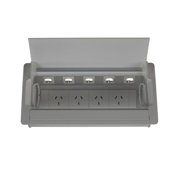 Table Surface Mounted Service Box – 4GPO+5DATA (SWTB4G5D)