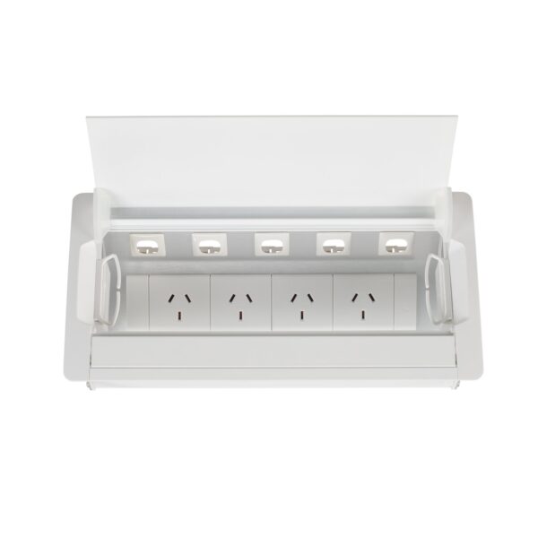Table Surface Mounted Service Box – 4GPO+5DATA (SWTB4G5D)