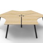 Deluxe Eternity 3 Person 120 Degree Workstation - No Screen 1205mm x 1205mm x 730mm H (D-IEL3P120D)