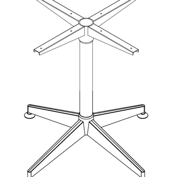Typhoon Round Meeting Table FRAME ONLY (TFR9 BL)