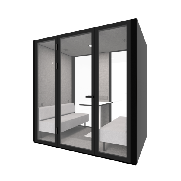 B.Quiet 2-4 Person Acoustic Meeting Pod (BQ-MPOD BL-GP18-BK)