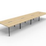 Eternity 8 Person Double Sided Splayed Leg Workstation - No Screen (D-ELD8P)