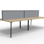 Eternity 4 Person Double Sided Splayed Leg Workstation - With Screen (D-ELDWS4P)