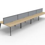 Eternity 8 Person Double Sided Splayed Leg Workstation - With Screen (D-ELDWS8P)