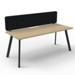 Eternity Single Sided Workstation with Splay Legs + Eco Panel Screen (D-ELSEP1P)