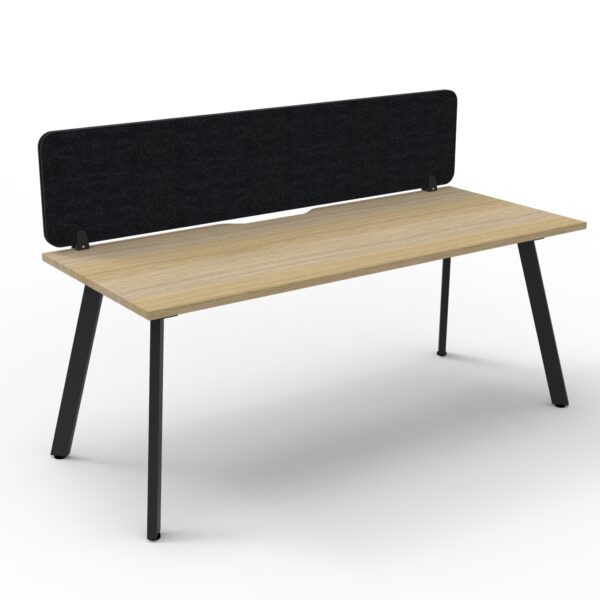 Eternity Single Sided Workstation with Splay Legs + Eco Panel Screen (D-ELSEP1P)