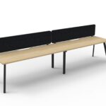 Eternity 2 Person Single Sided Splayed Leg Workstation + T Eco Panel Screen (D-ELSEP2P)