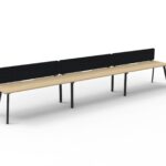 Eternity 3 Person Single Sided Splayed Leg Workstation  + T Eco Panel Screen (D-ELSEP3P)