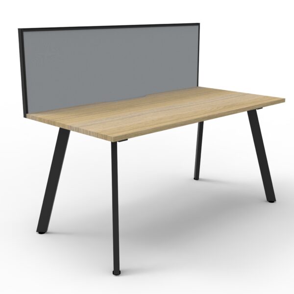 Eternity 5 Person Single Sided Splayed Leg Workstation – With Screen (D-ELSWS5P)