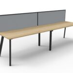 Eternity 2 Person Single Sided Splayed Leg Workstation - With Screen (D-ELSWS2P)