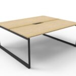 Deluxe Rapid Infinity 2 Person Double Sided Loop Leg Workstation - No Screen (D-ILLD2P)