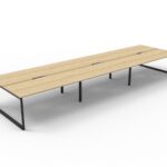Deluxe Rapid Infinity 6 Person Double Sided Loop Leg Workstation - No Screen (D-ILLD6P)