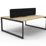 Deluxe Rapid Infinity 2 Person Back to Back Loop Leg Workstation - Eco Panel Screen (D-ILLDEP2P)