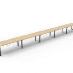 Deluxe Infinity 5 Person Single Sided Loop Leg Workstation (D-ILLS5P)