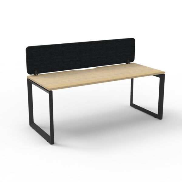Deluxe Rapid Infinity 1 Person Single Sided Workstation – Loop Leg – HEco Panel Screens  (D-ILLSEP1P)