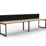 Deluxe Rapid Infinity 2 Person Single Sided Workstation - Loop Leg - HEco Panel Screens  (D-ILLSEP2P)