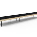 Deluxe Rapid Infinity 10 Person Back to Back Profile Leg Workstation - Eco Panel Screen (D-IPLDEP10P)