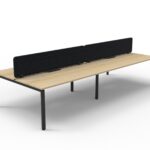 Deluxe Rapid Infinity 4 Person Back to Back Profile Leg Workstation - Eco Panel Screen (D-IPLDEP4P)