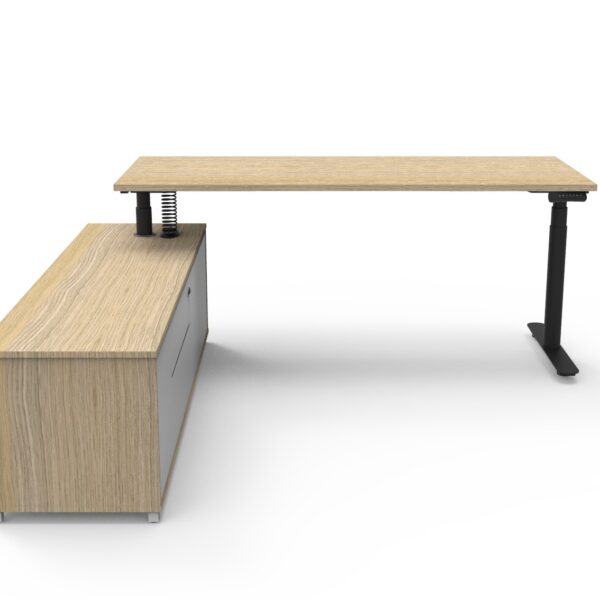 Halo+ Executive Desk with modesty panel – LEFT Hand Side Configuration – (HELEMP)