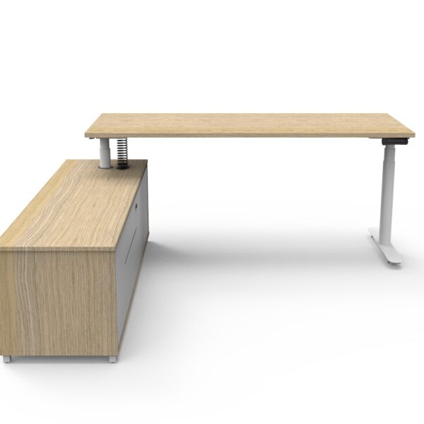 Halo+ Executive Desk with modesty panel – LEFT Hand Side Configuration – (HELEMP)