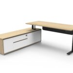 Halo+ Executive Desk with modesty panel - LEFT Hand Side Configuration - (HELEMP)