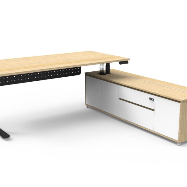 Halo+ Executive Desk with modesty panel – RIGHT Hand Side Configuration – (HERIMP)
