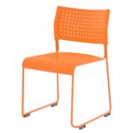 Wimbledon Custom Collection - Stackable Polypropylene Sled Base Chair With Linking Feature - (WIMBL-NA)