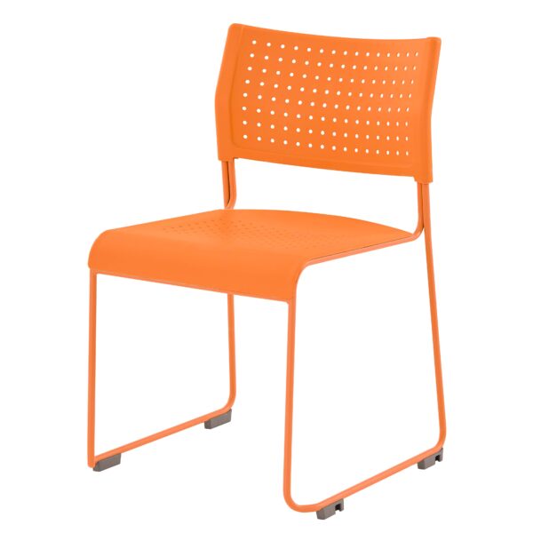 Wimbledon Custom Collection – Stackable Polypropylene Sled Base Chair With Linking Feature – (WIMBL-NA)