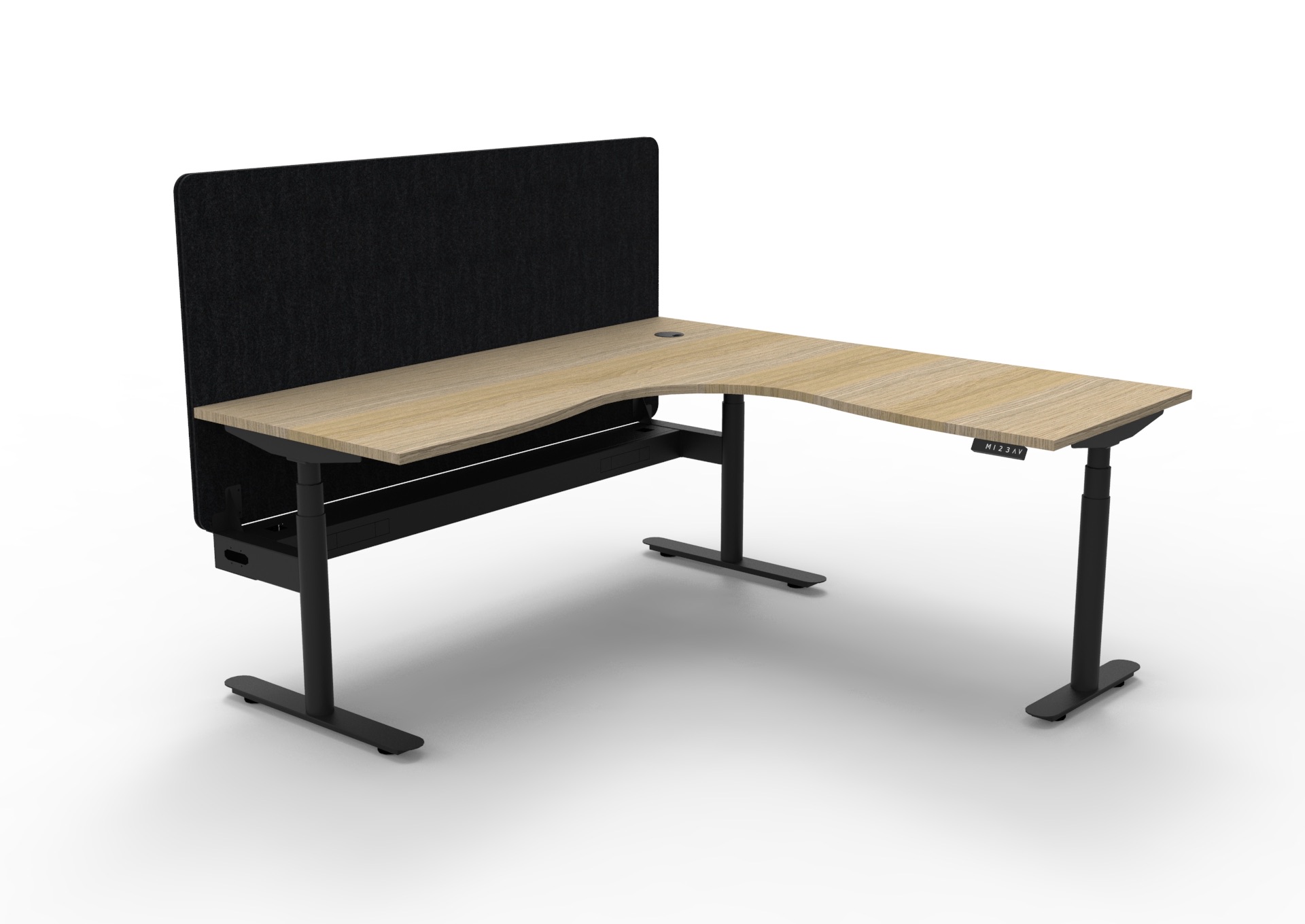 Halo+ Corner With 900mm H Eco Screen and Cable Tray - (H+CNREPCT1P) - Image 8