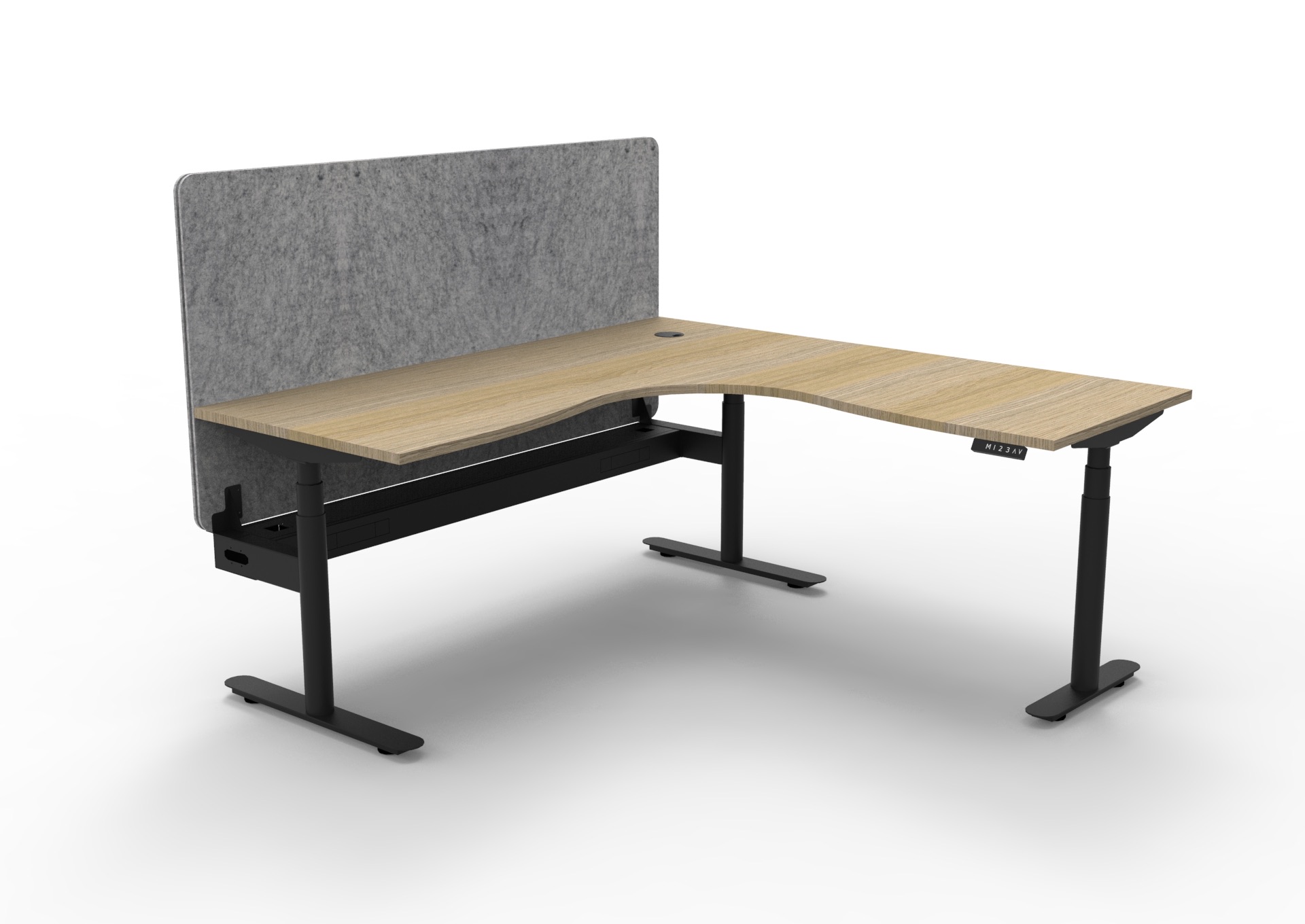 Halo+ Corner With 900mm H Eco Screen and Cable Tray - (H+CNREPCT1P) - Image 7