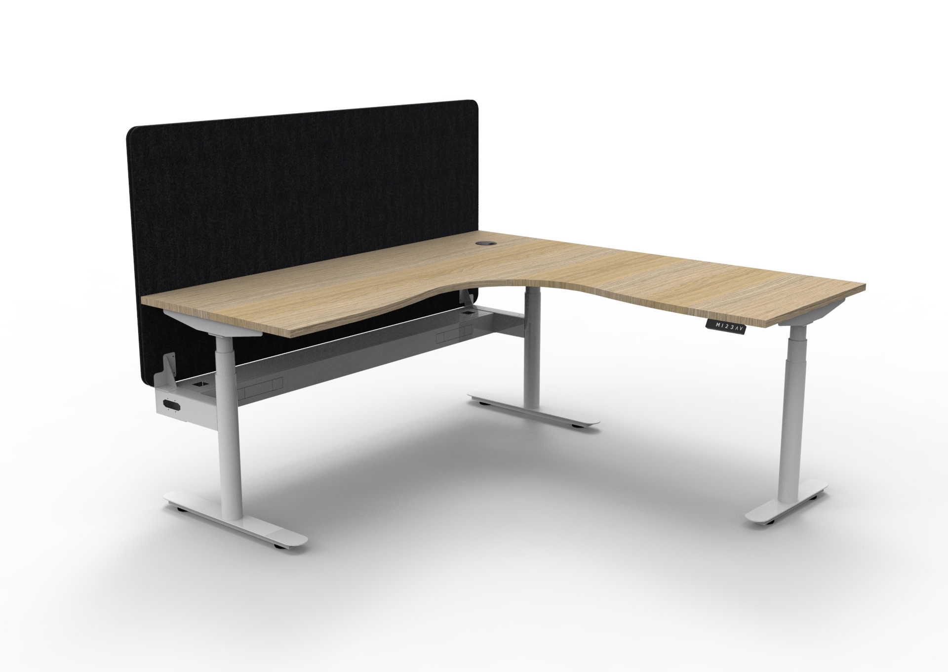 Halo+ Corner With 900mm H Eco Screen and Cable Tray - (H+CNREPCT1P) - Image 6