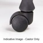 Set of 5 Black Chair Castors for 5 Star Base - (CASTORS)