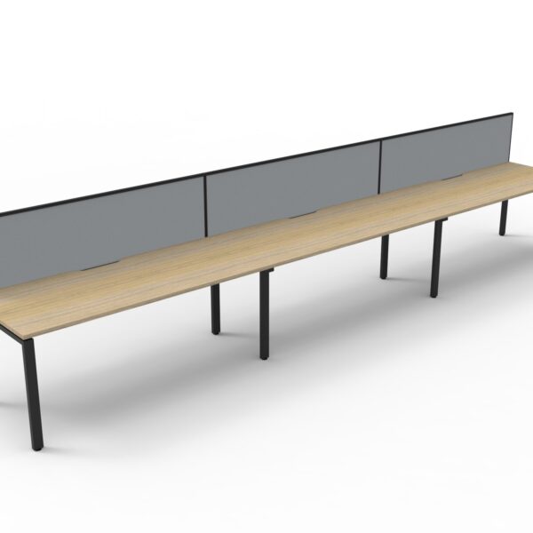 Deluxe Rapid Infinity 3 Person Single Sided Profile Leg Workstation – With Screen (D-IPLSWS3P)