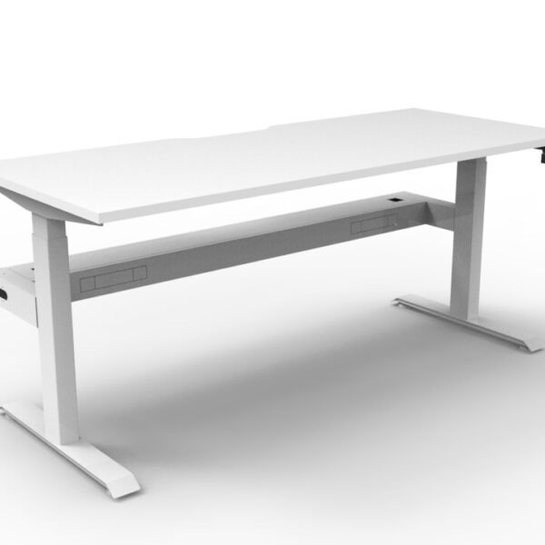 Boost Crank Manual Height Adjustable Single Sided Workstation With Cable Tray – (BC1PCT)