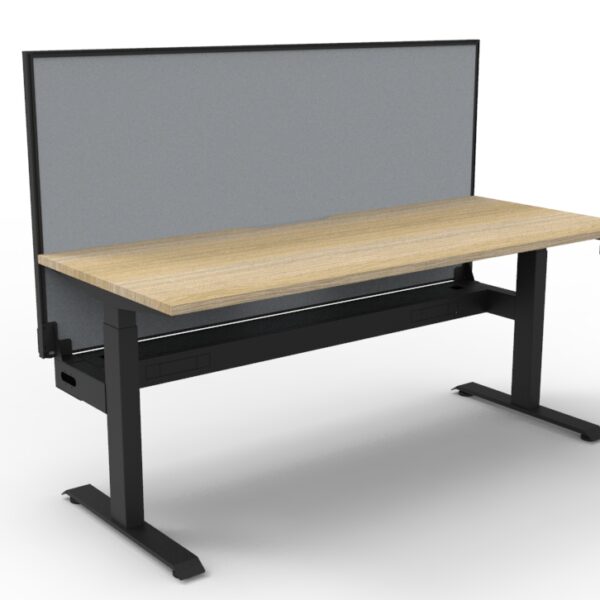 Boost Crank Manual Height Adjustable Single Workstation With Screen – (BC1PWS)