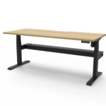 Boost Light Manual Height Adjustable Single Sided Workstation With Cable Tray - (BLI1PCT)