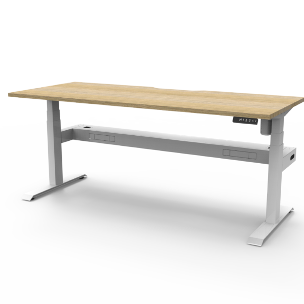 Boost Light Manual Height Adjustable Single Sided Workstation With Cable Tray – (BLI1PCT)