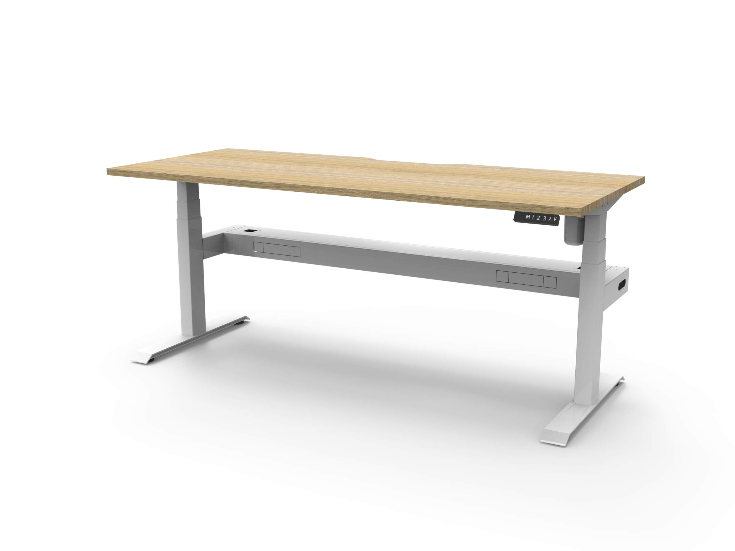 Boost Light Manual Height Adjustable Single Sided Workstation With Cable Tray - (BLI1PCT) - Image 2